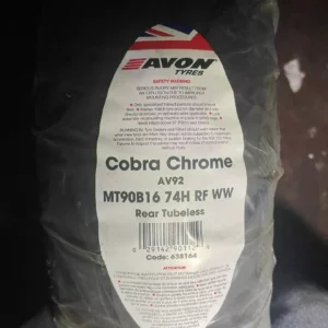 130/90-16 MT90 74H WHITEWALL AV92 DOT 0823 HARLEY DAVIDSON AVON MT90 REAR TYRE