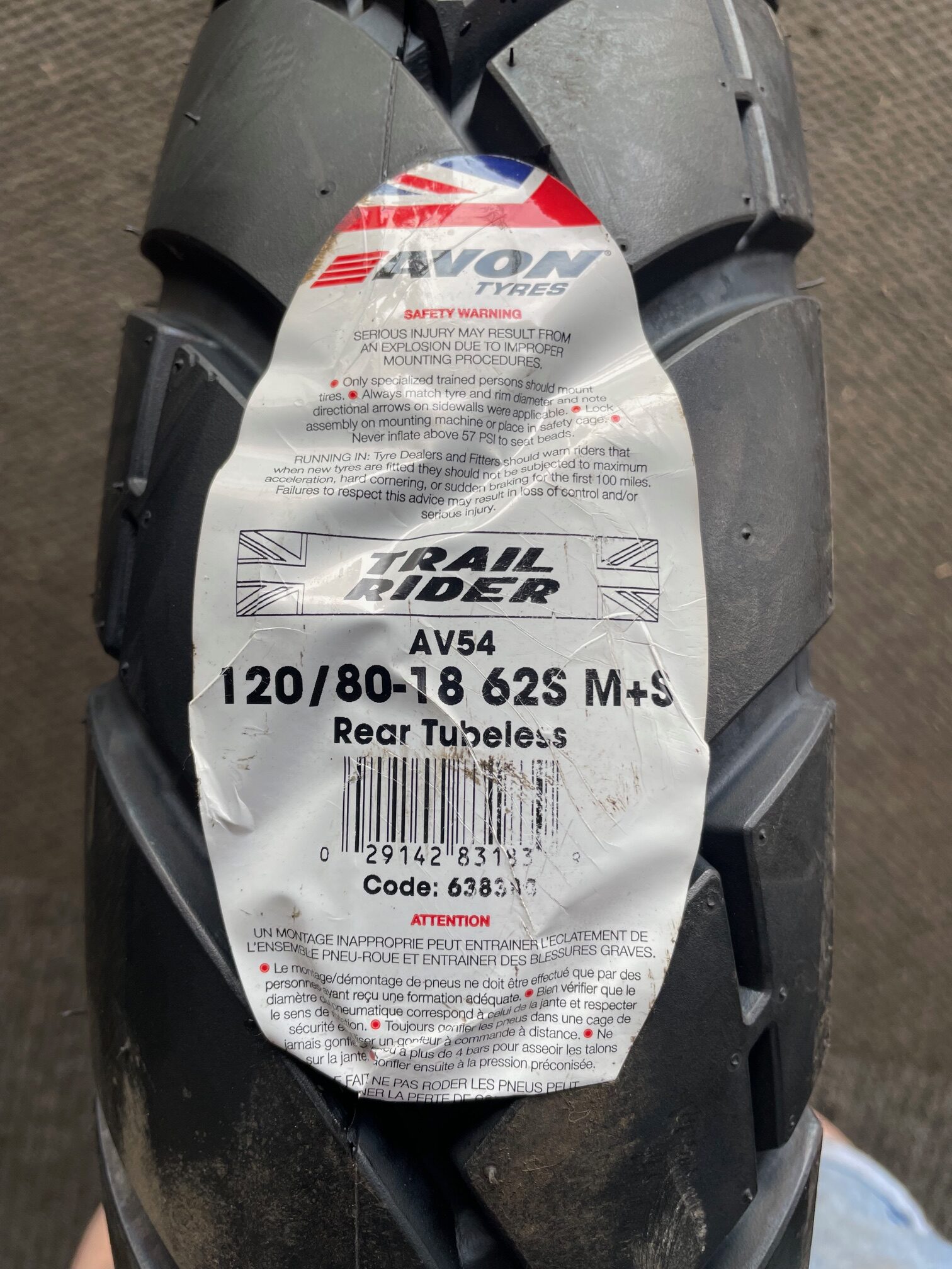 Avon Trail Rider AV54 120/80-18 62S M+S (rear)