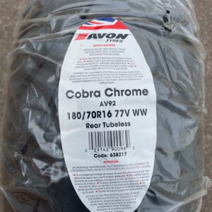 Cobra Chrome AV92 180/70R16 77V White wall - for Harley Davidson V-Rod, Triumph Rocket III, Honda Goldwing and Valkyrie